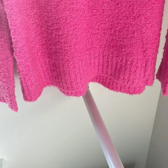 Lou & Grey Size XS Hot Pink Turtleneck Sweater - Picture 3 of 7
